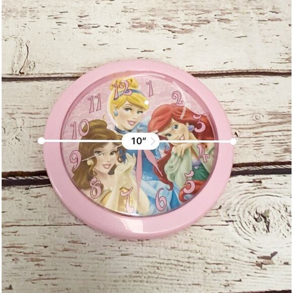 DISNEY PRINCESS Pink Wall Clock 10" - Picture 3 of 3
